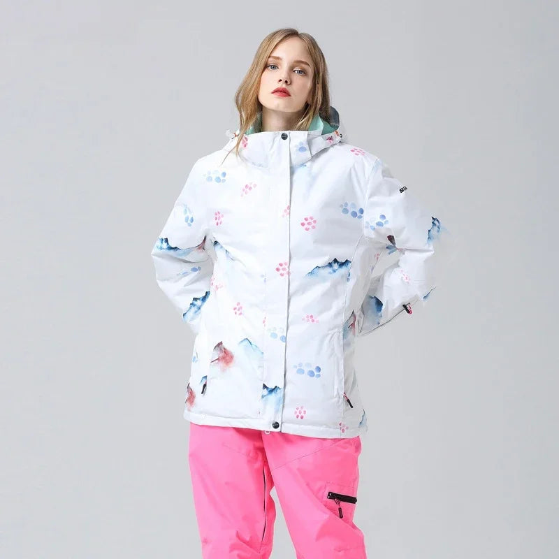 Doudoune Hiver Femme Fleurs Colorées