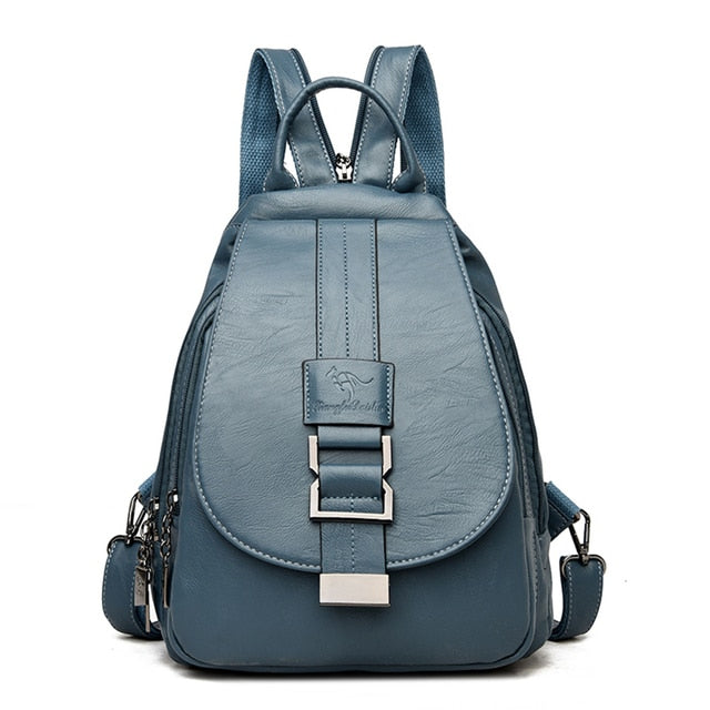 Sac à dos femme en cuir véritable italien