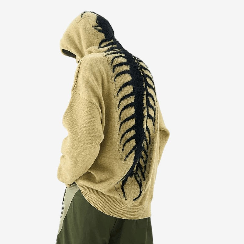 Sweat à capuche Streetwear Noir avec Impression Crâne