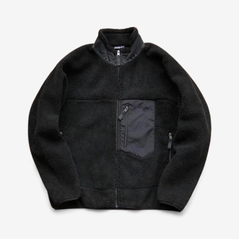 Veste Hiver Élégante Manches Longues avec Poche Réversible - PanierRoyale