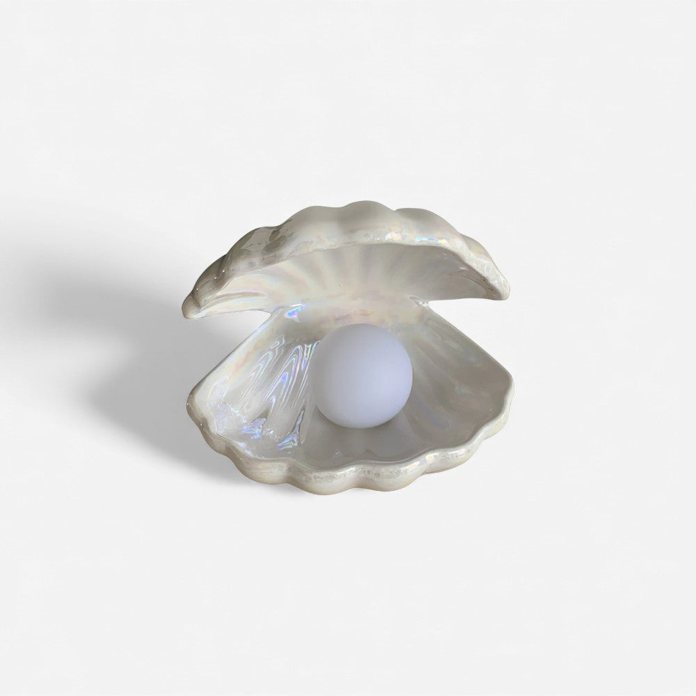 Lampe de Table LED Design Coquillage Blanc