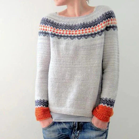 Pull Femme Hiver Noël Motif Nordique