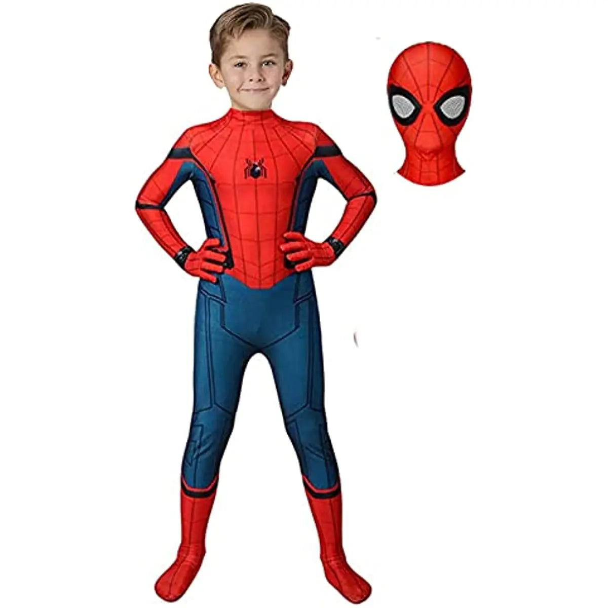 Costume Super-Héros Spiderman Enfant Garçon Rouge et Bleu - PanierRoyale
