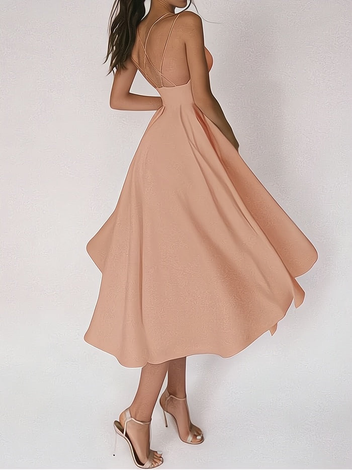 Robe de Soirée Longue Col en V Élégante et Chic