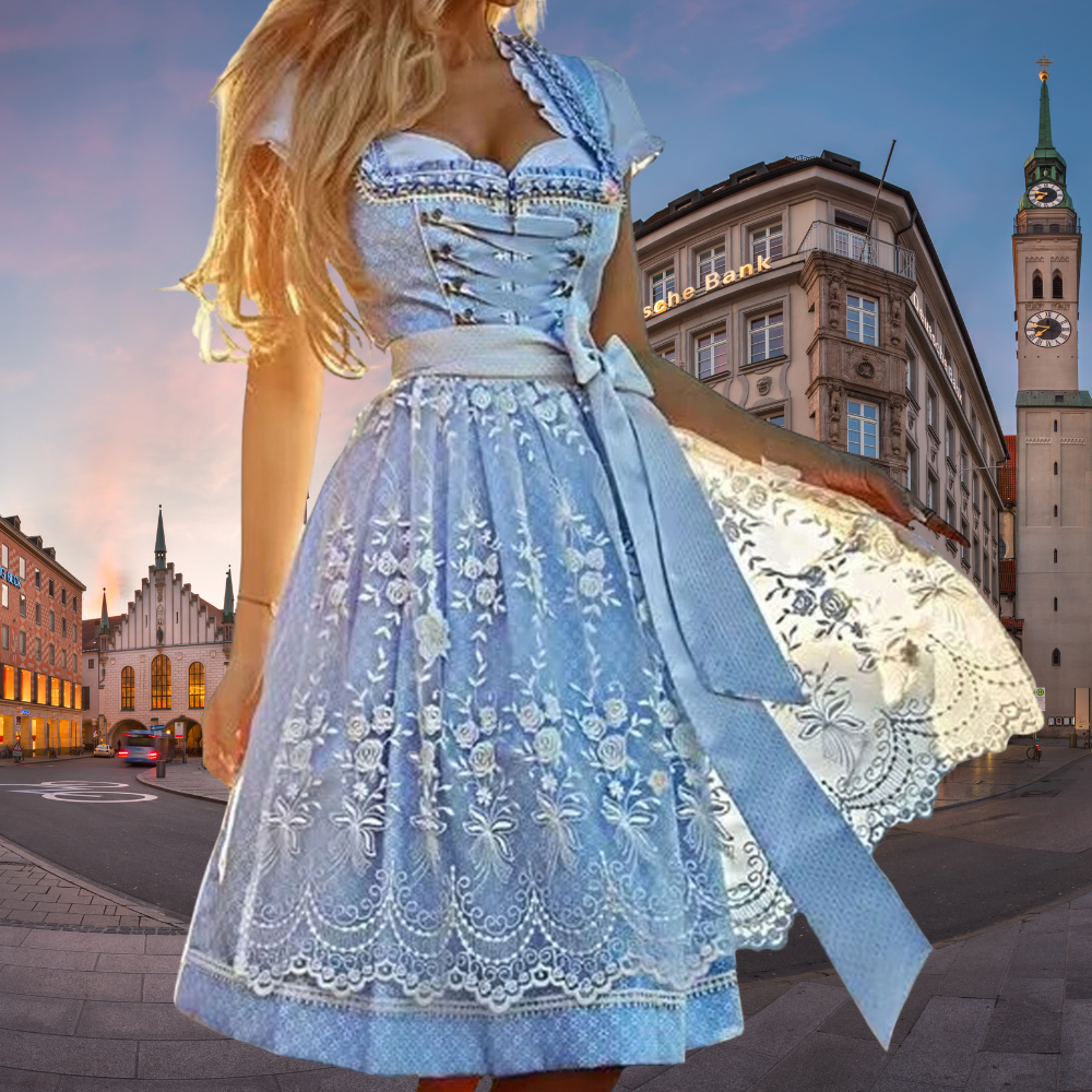 Robe Dirndl Féminine avec Tablier pour Femme - BerlinGlamour