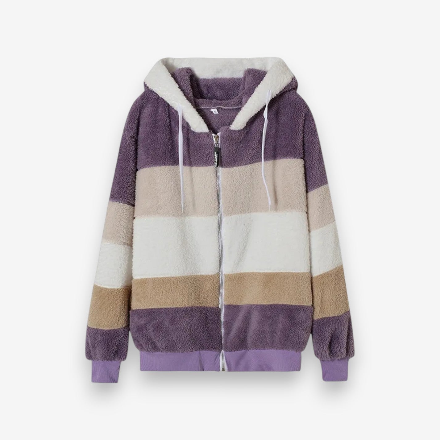 Veste à capuche polaire chaud avec poches zippées
