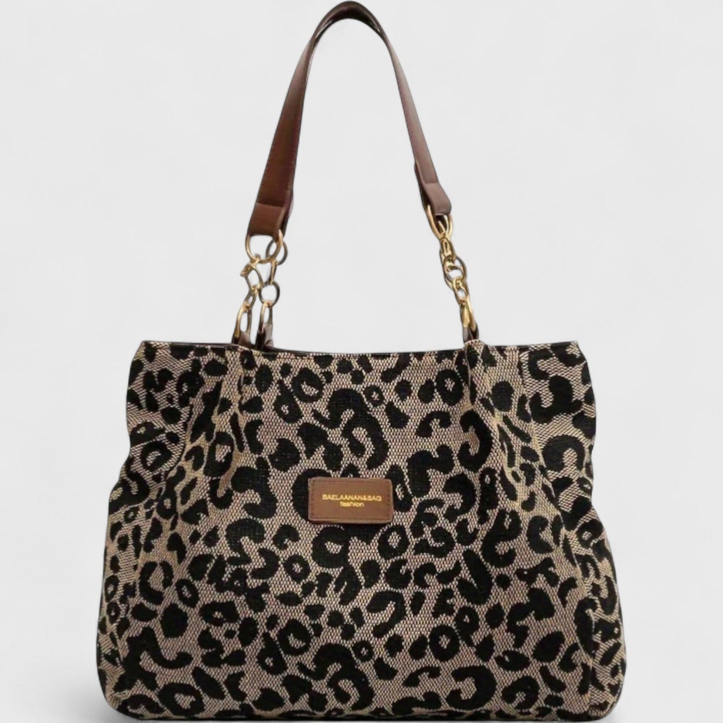 Sac à Main Grande Capacité Toile de Léopard Féminin - PanierRoyale