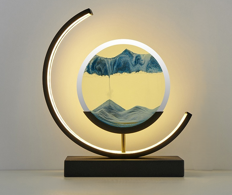 SandAura™ – lampe de table design relaxante à sable mouvant 360°