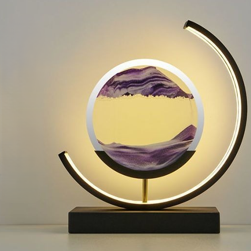 SandAura™ – lampe de table design relaxante à sable mouvant 360°