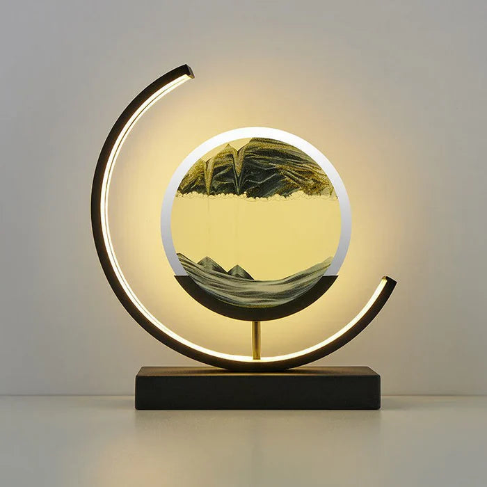 SandAura™ – lampe de table design relaxante à sable mouvant 360°