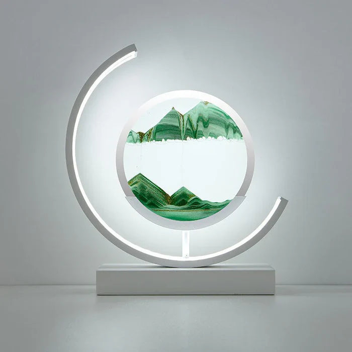SandAura™ – lampe de table design relaxante à sable mouvant 360°