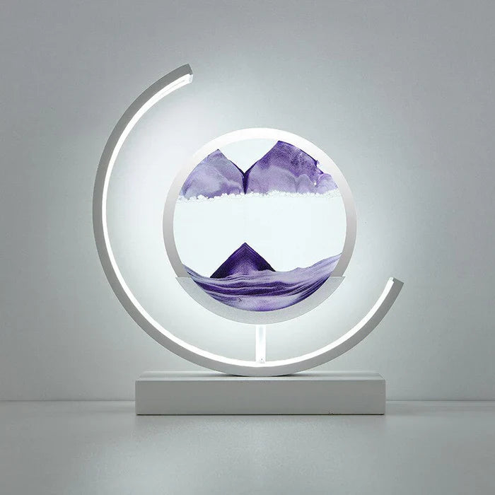 SandAura™ – lampe de table design relaxante à sable mouvant 360°