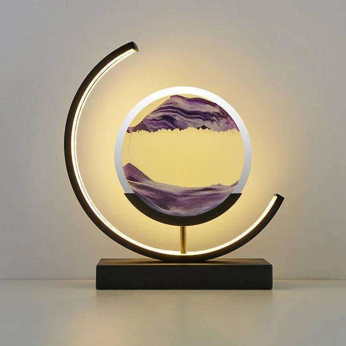 SandAura™ – lampe de table design relaxante à sable mouvant 360°
