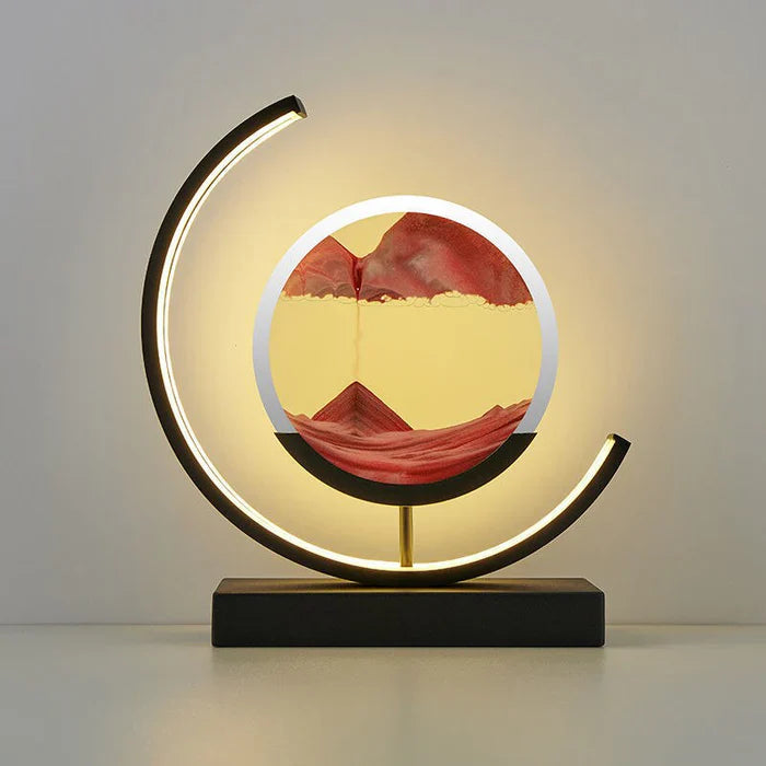 SandAura™ – lampe de table design relaxante à sable mouvant 360°