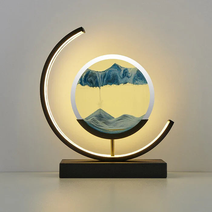 SandAura™ – lampe de table design relaxante à sable mouvant 360°
