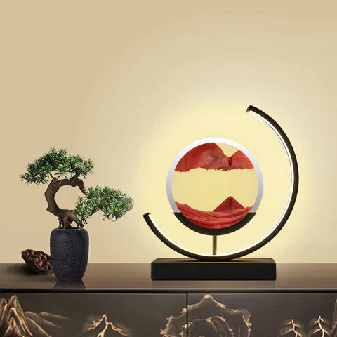 SandAura™ – lampe de table design relaxante à sable mouvant 360°