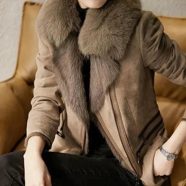Veste Moto Femme Blouson Éclair Noir - PanierRoyale