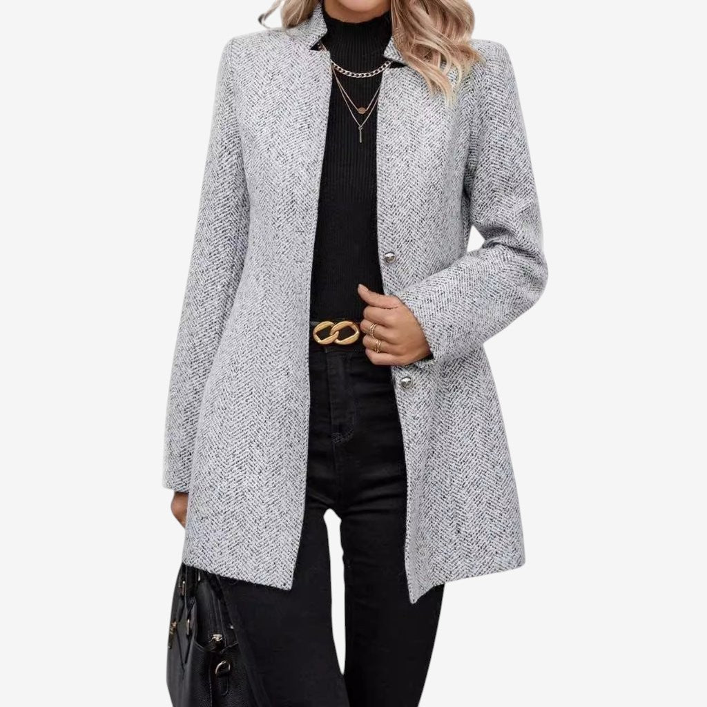 Manteau Femme Col Montant Chauffant et Élégant - PanierRoyale