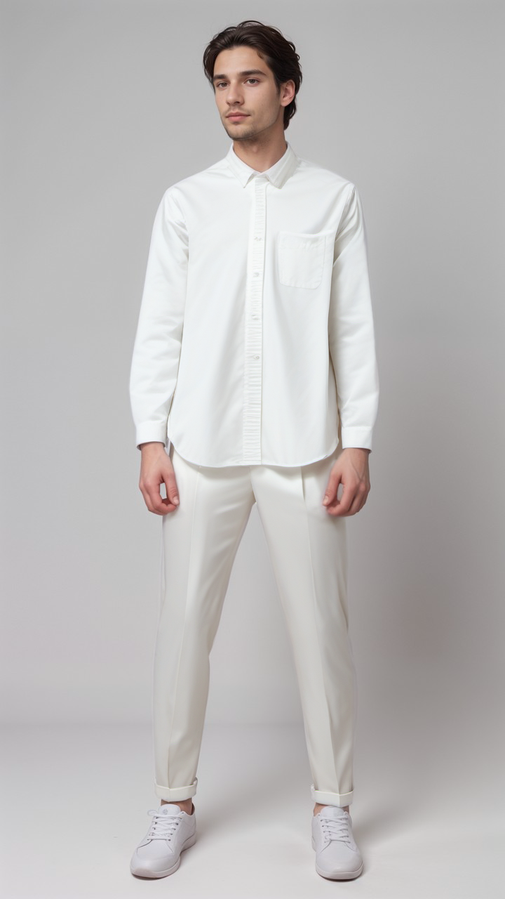 Pantalon Linen Beige Italien Classique