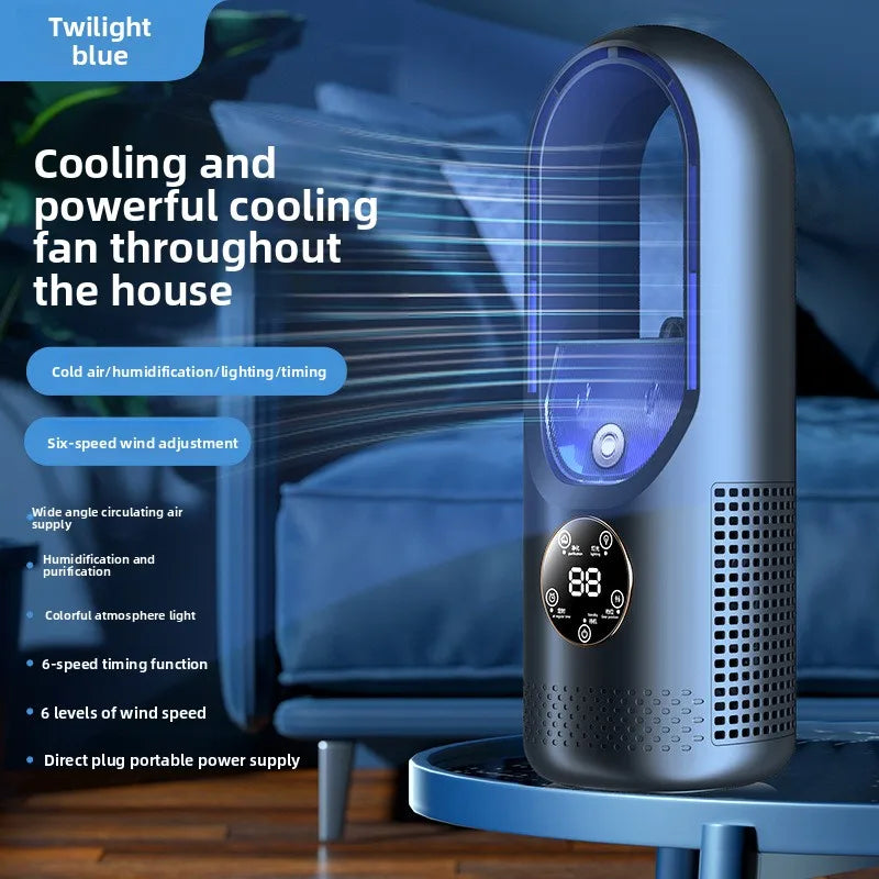 Ventilateur Silencieux Design Noir avec Télécommande
