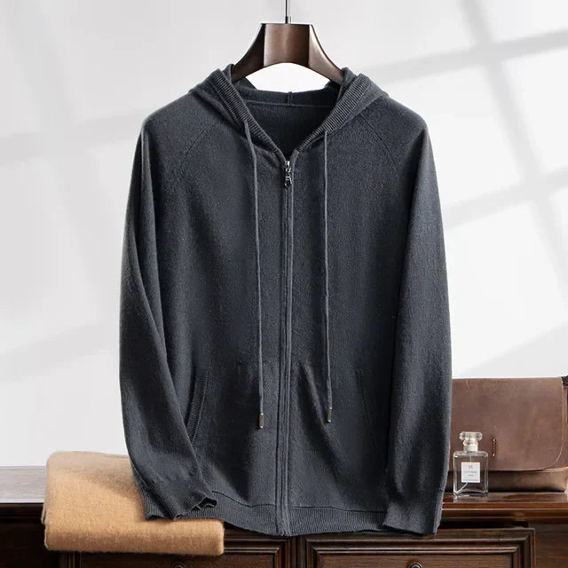 Sweat à capuche zippé Beige pour Homme