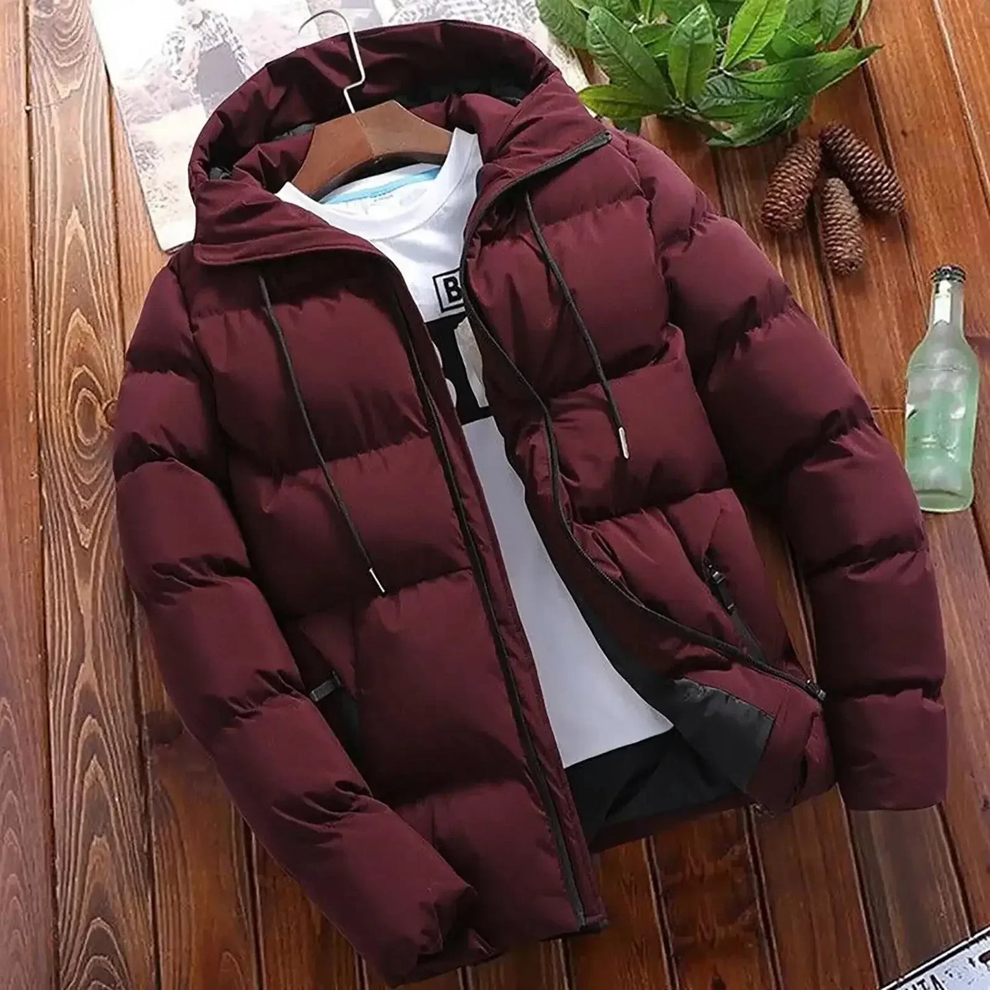 Parka Hiver Homme Longue et Élégante avec Capuchon
