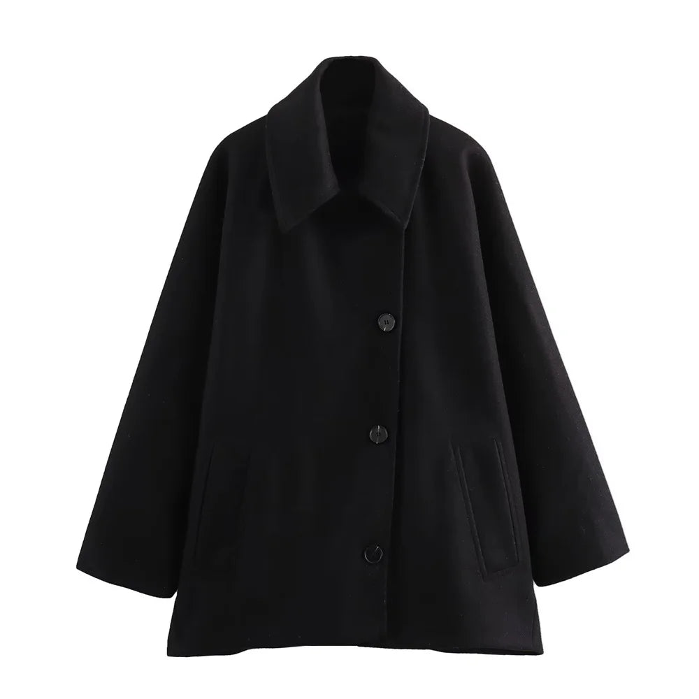 Manteau Femme Grande Taille Long Manches Élégant Hiver