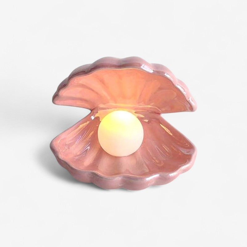 Lampe LED Décorative en Céramique avec Perles de Verre