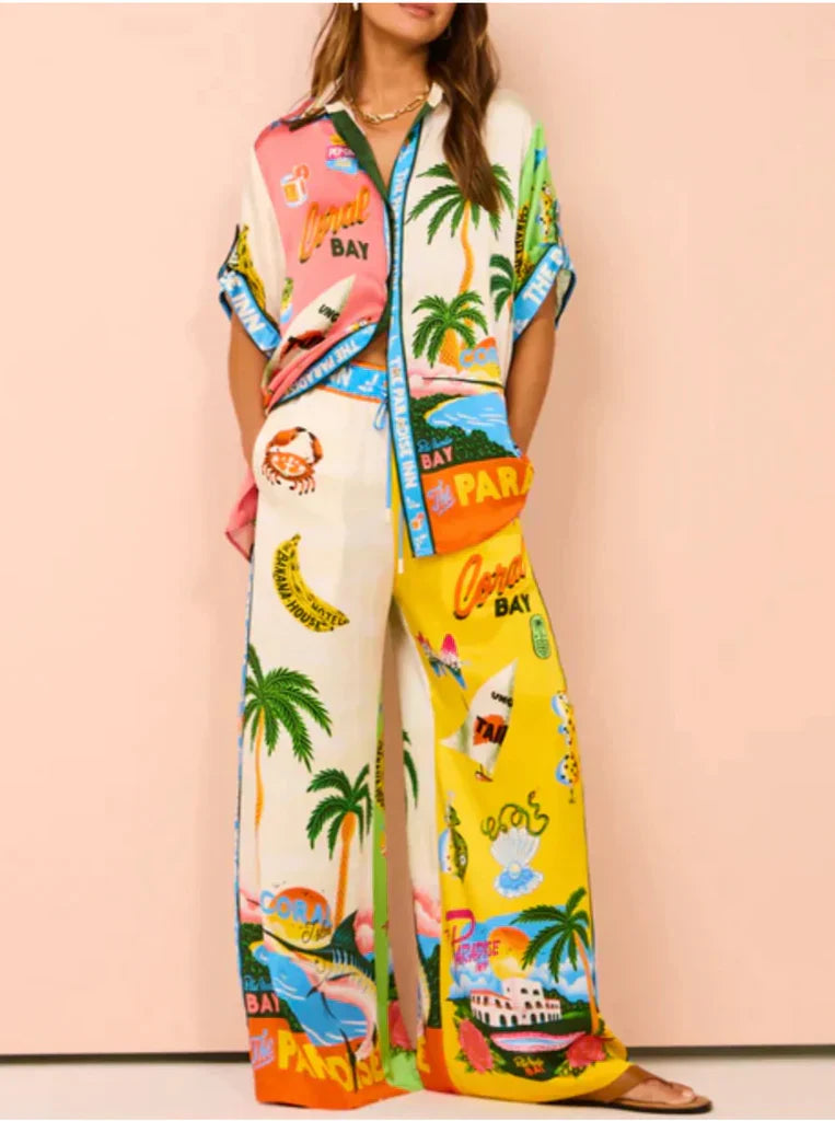 Tenue Décontractée Carreaux Chemisier et Pantalon Confort - PanierRoyale