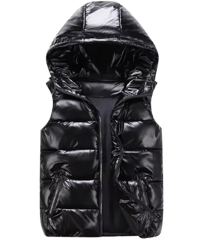Gilet sans manches doublé duvet noir homme hiver