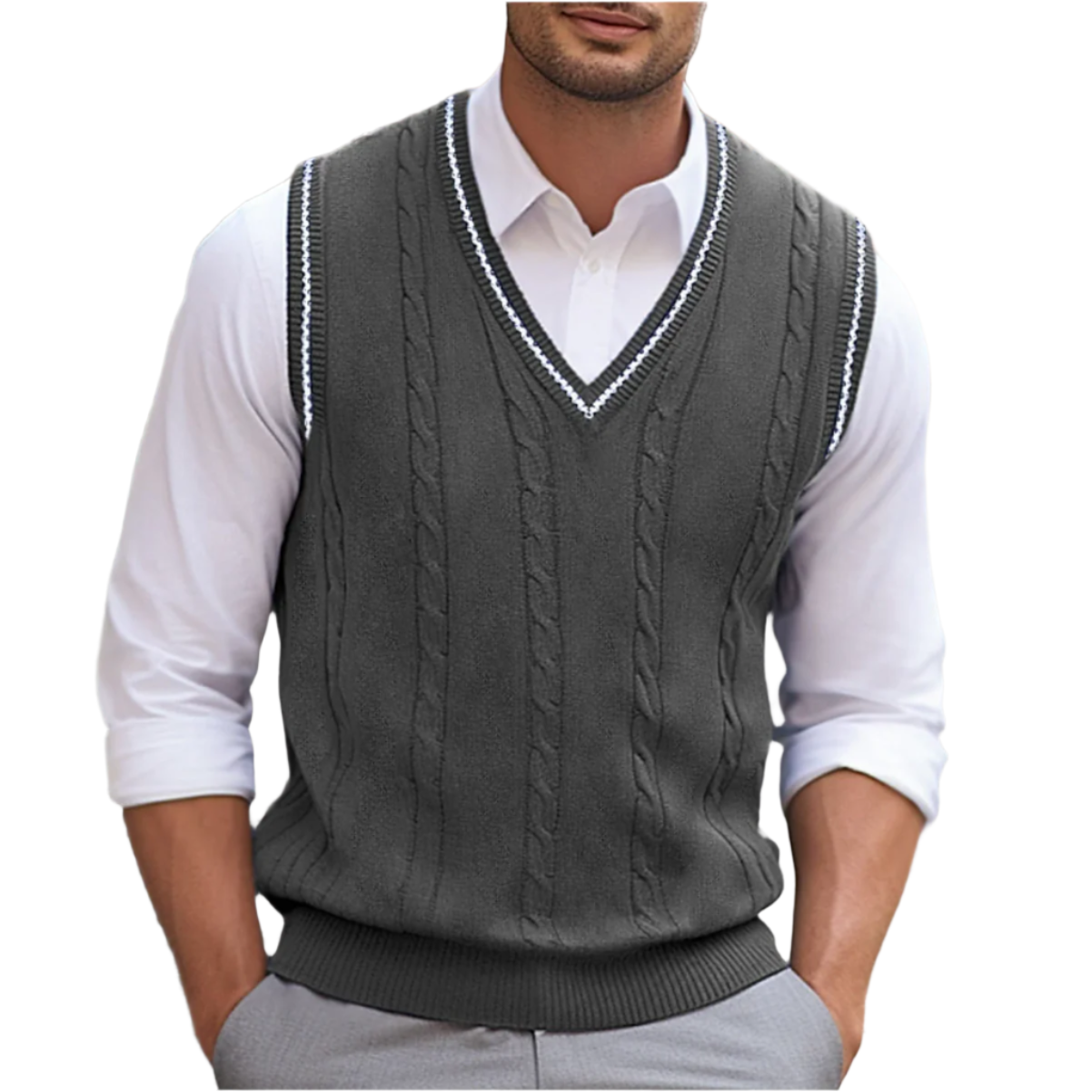 Pull Homme Col V Casual et Élégant