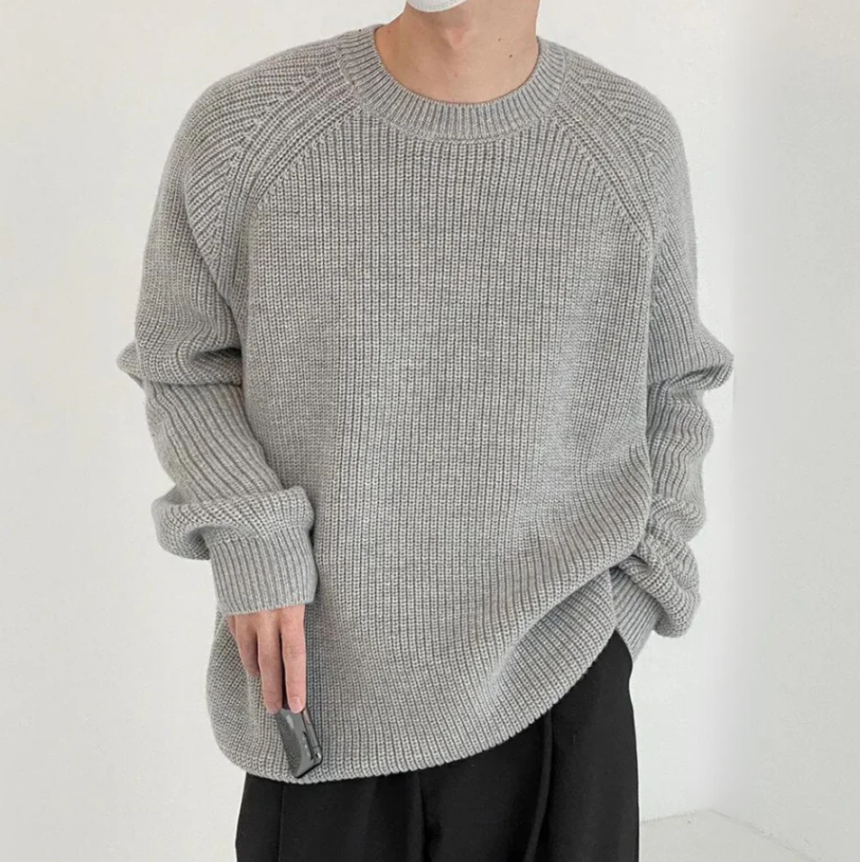 Pull Homme Hiver Chaud à Col Rond