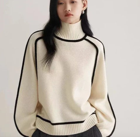 Pull Col Roulé Femme Chic pour Automne Hiver