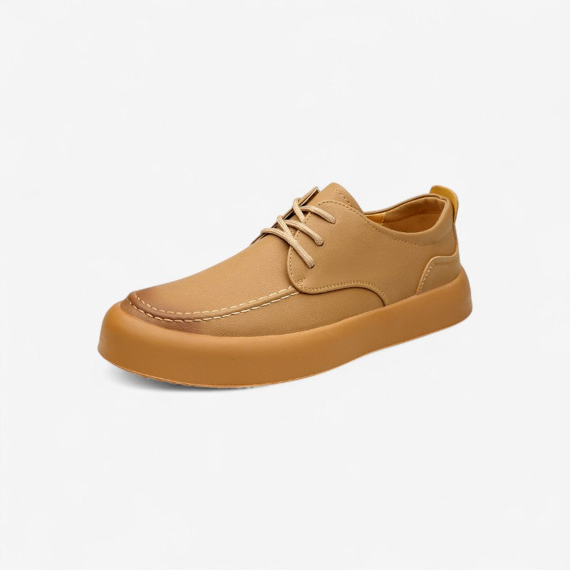Richelieu Classique en Cuir avec Semelle Épaisse et Lacets