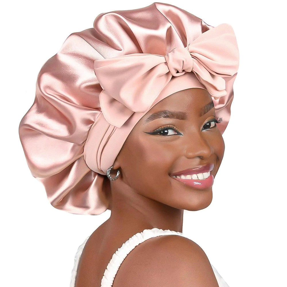 Turban Femme Chic en Soie Beige Clair