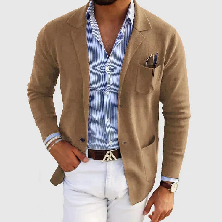 Variant image for ProjetParis™ – Blazer Homme Décontracté en Bleu Marine Polyvalent-9