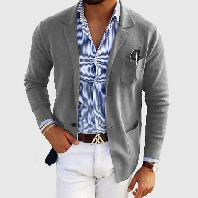 Variant image for ProjetParis™ – Blazer Homme Décontracté en Bleu Marine Polyvalent-17