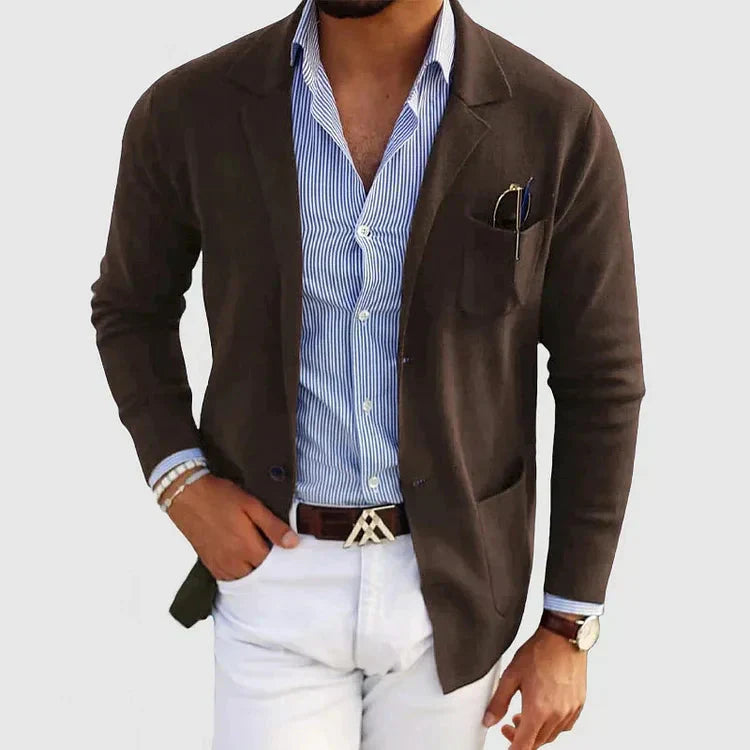 Variant image for ProjetParis™ – Blazer Homme Décontracté en Bleu Marine Polyvalent-49