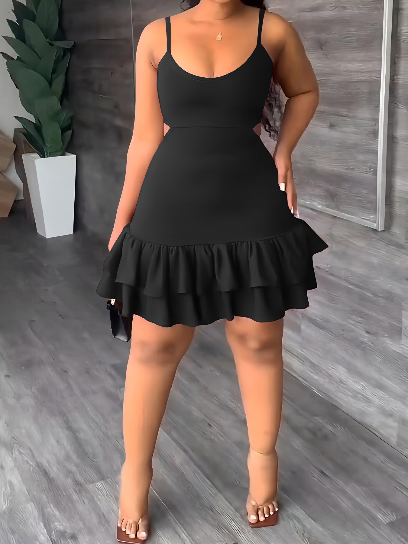 Serenalya™ – Robe Courte Femme Chic Sans Manche Dos Nu Été