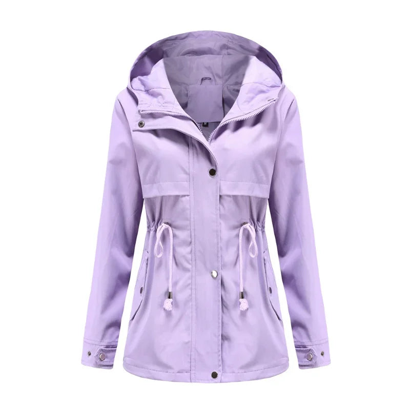 Manteau Imperméable Femme Léger avec Capuche