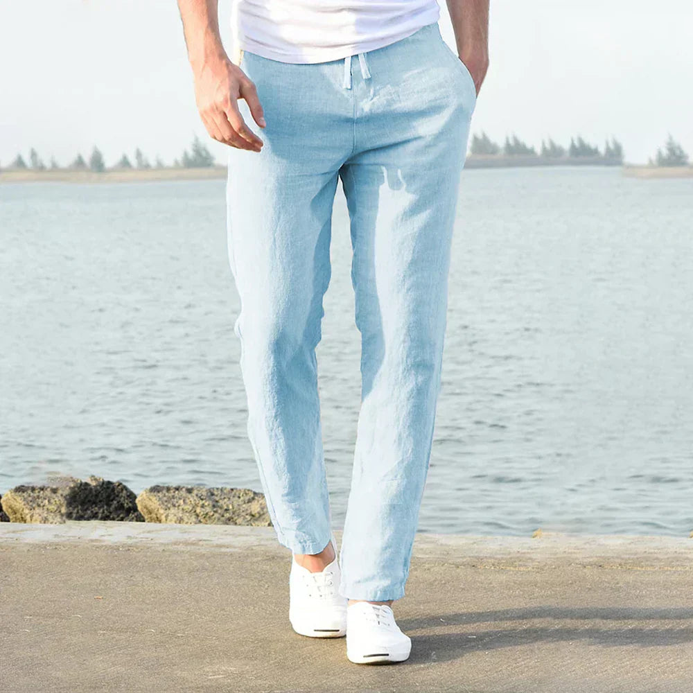 ProjetParis™ – Pantalon Lin Homme Léger et Confortable pour Été-2
