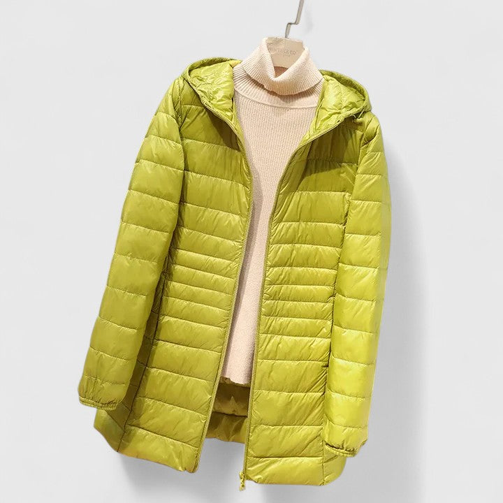 Manteau Hiver Femme Doublé et Chauffant à Fermeture Éclair