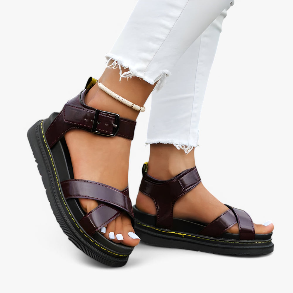 Sandales Femmes à Talons Plats et Élégantes