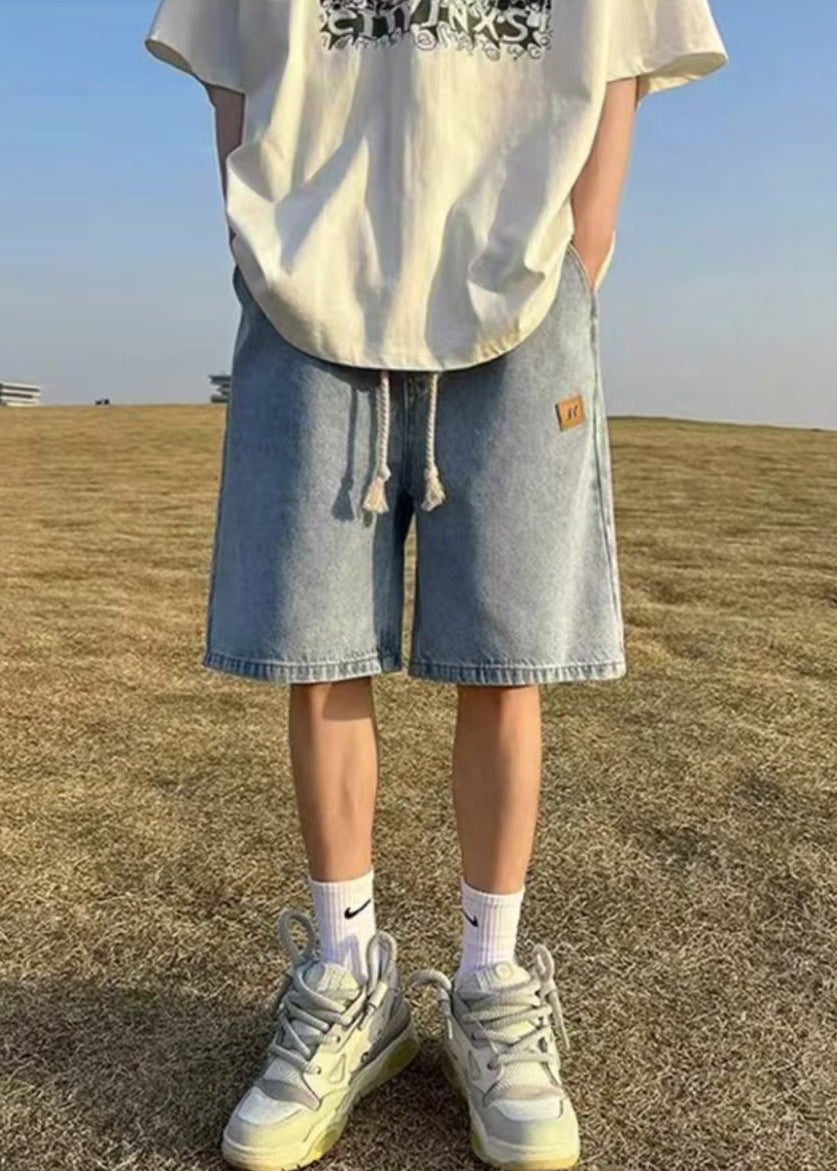 Court pantalon bleu décontracté pour homme avec poches - EasyApparels