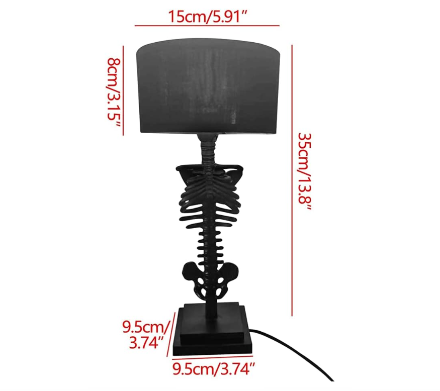 SkullLight™ – Lampe de Chevet Gothique Squelette LED Moderne pour Chambre & Halloween