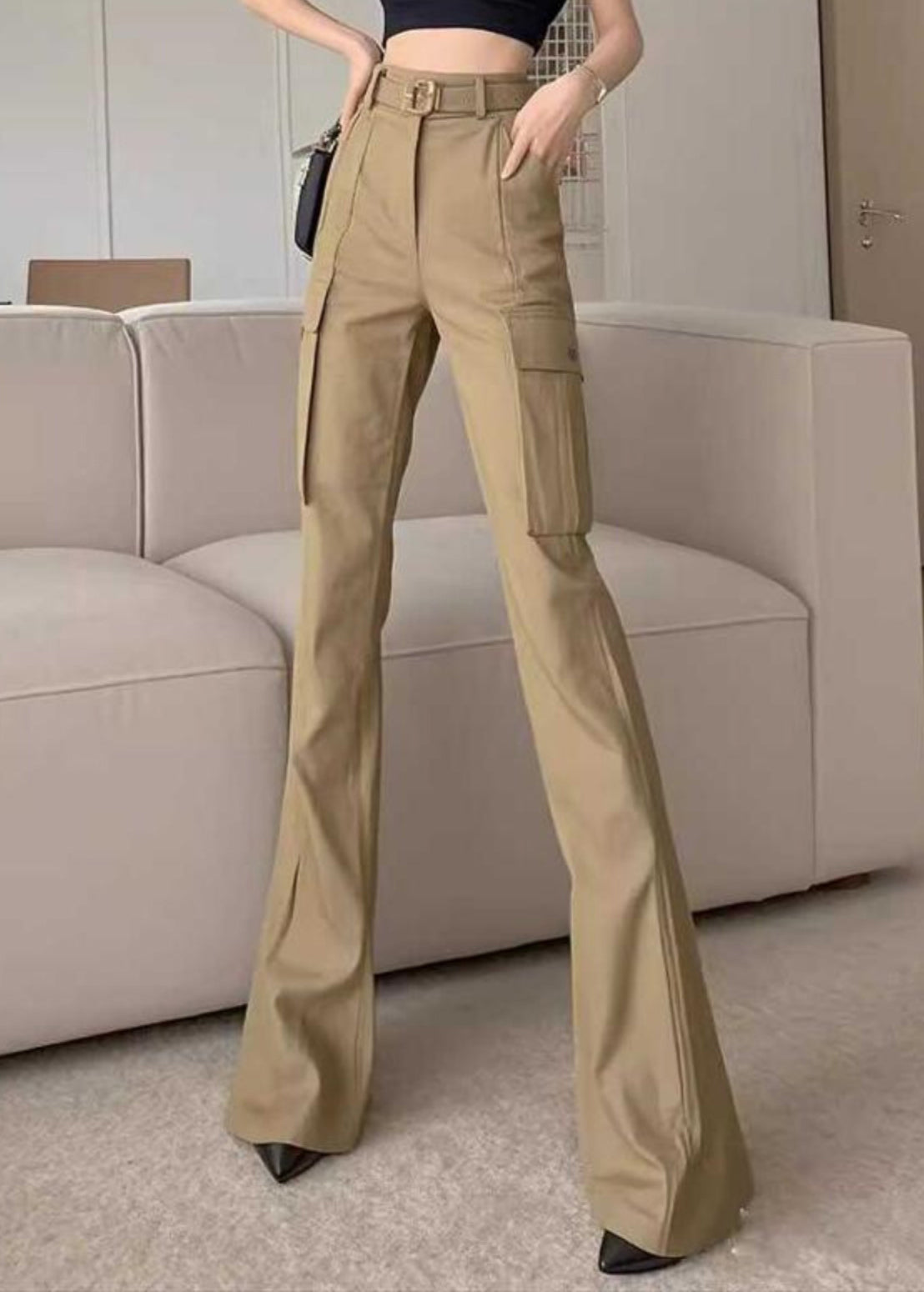Pantalon kaki slim haut de gamme en coton pour printemps - EasyApparels