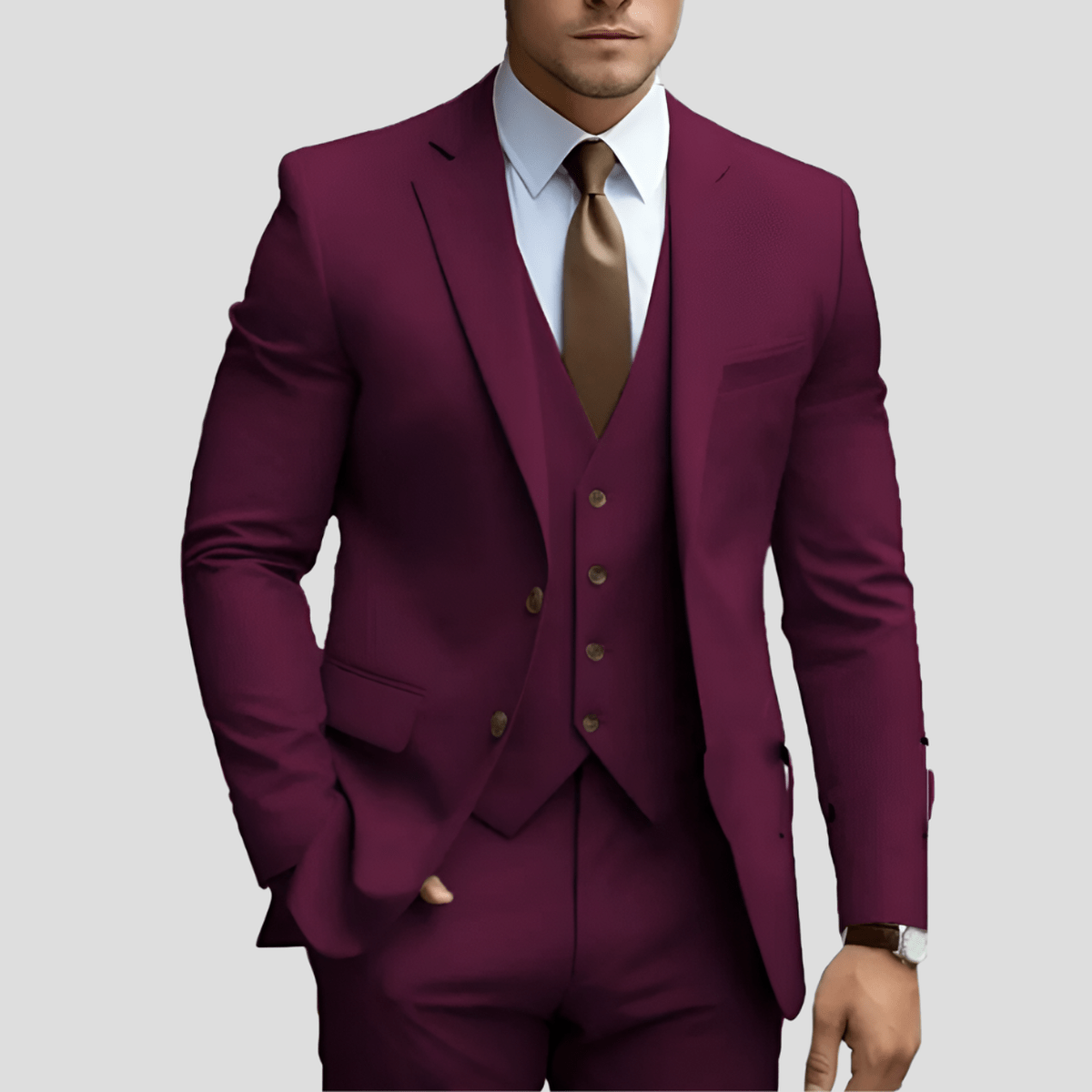 Costume Homme 3 Pièces Classique pour Bureau