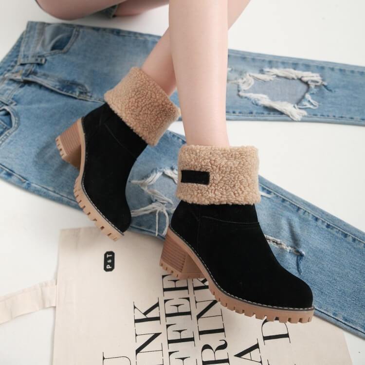 SnowLuxe™ – Bottes de neige chaudes en fourrure d’hiver