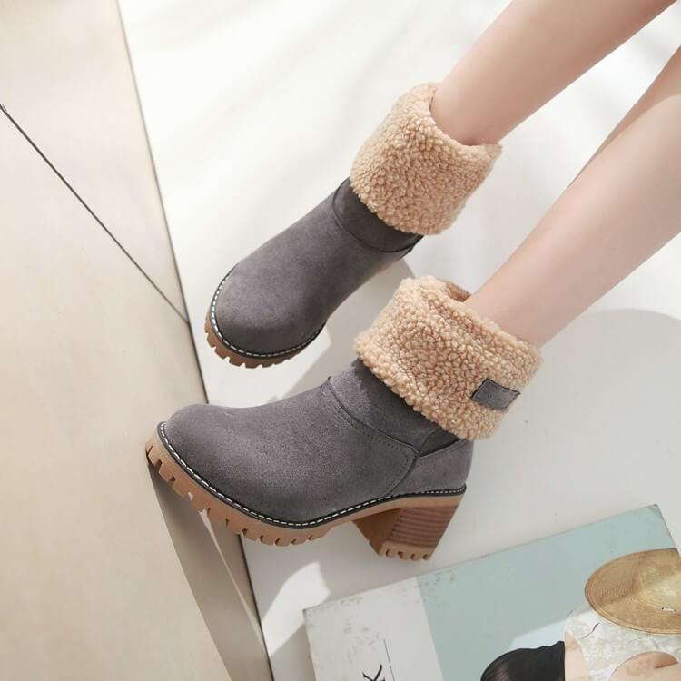 SnowLuxe™ – Bottes de neige chaudes en fourrure d’hiver