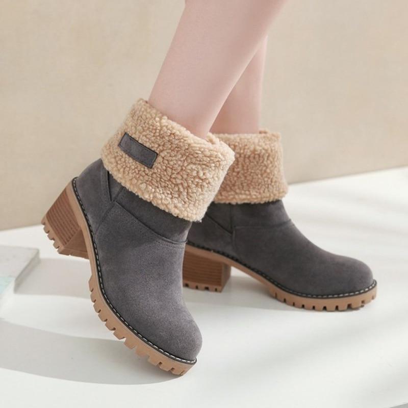 SnowLuxe™ – Bottes de neige chaudes en fourrure d’hiver